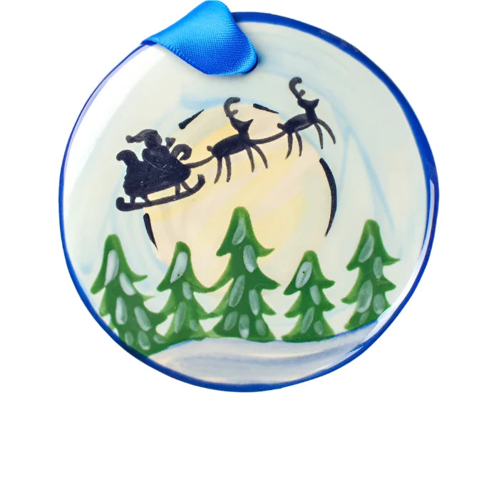 Hand‑Painted Ceramic Ornament - Zinnias Gift Boutique