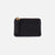 Lumen Card Case Black in Pebbled Leather - Zinnias Gift Boutique