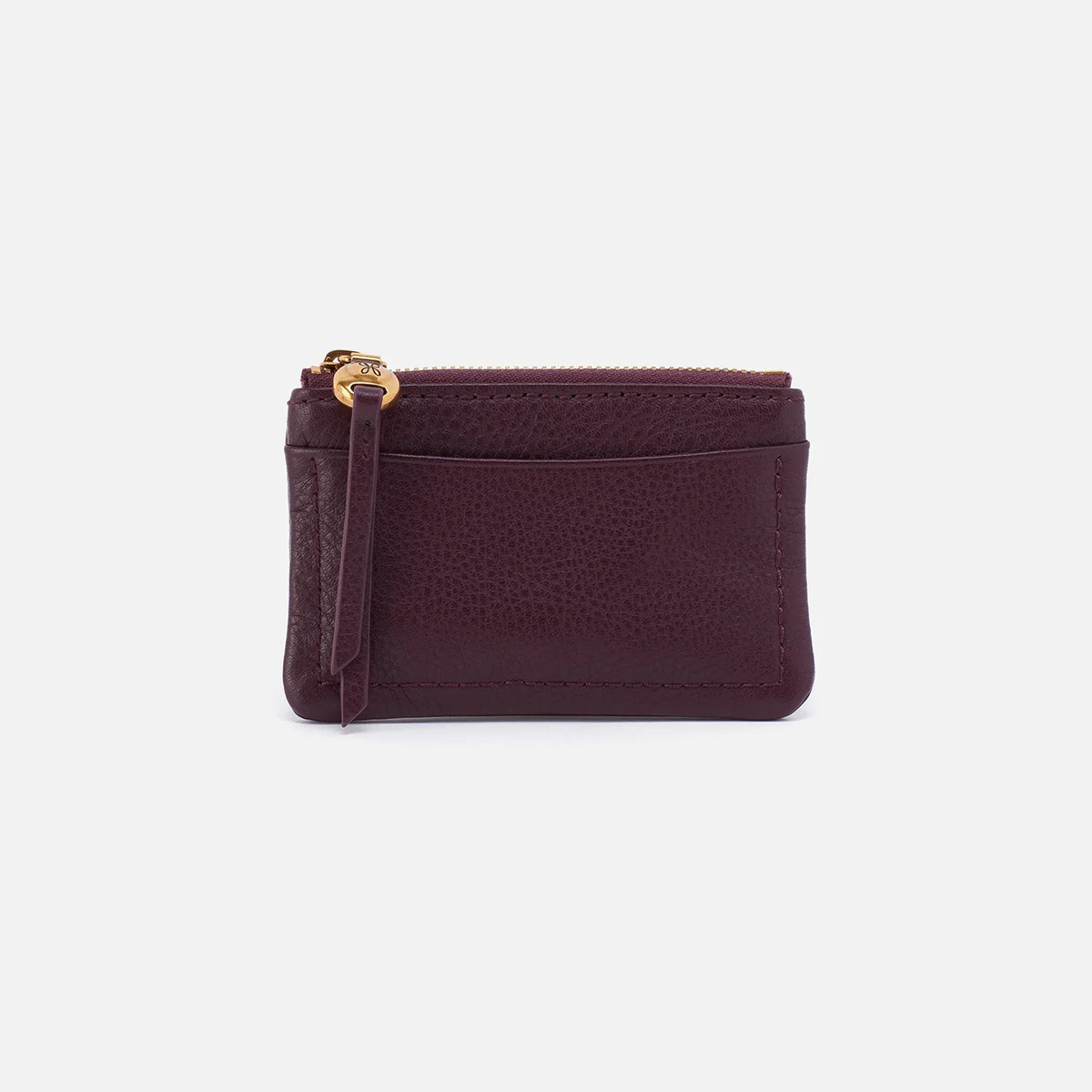 Lumen Card Case Ruby Wine in Pebbled Leather - Zinnias Gift Boutique