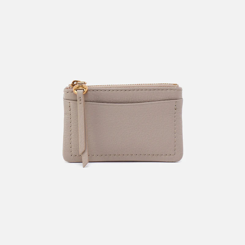 Lumen Card Case Taupe in Pebbled Leather - Zinnias Gift Boutique