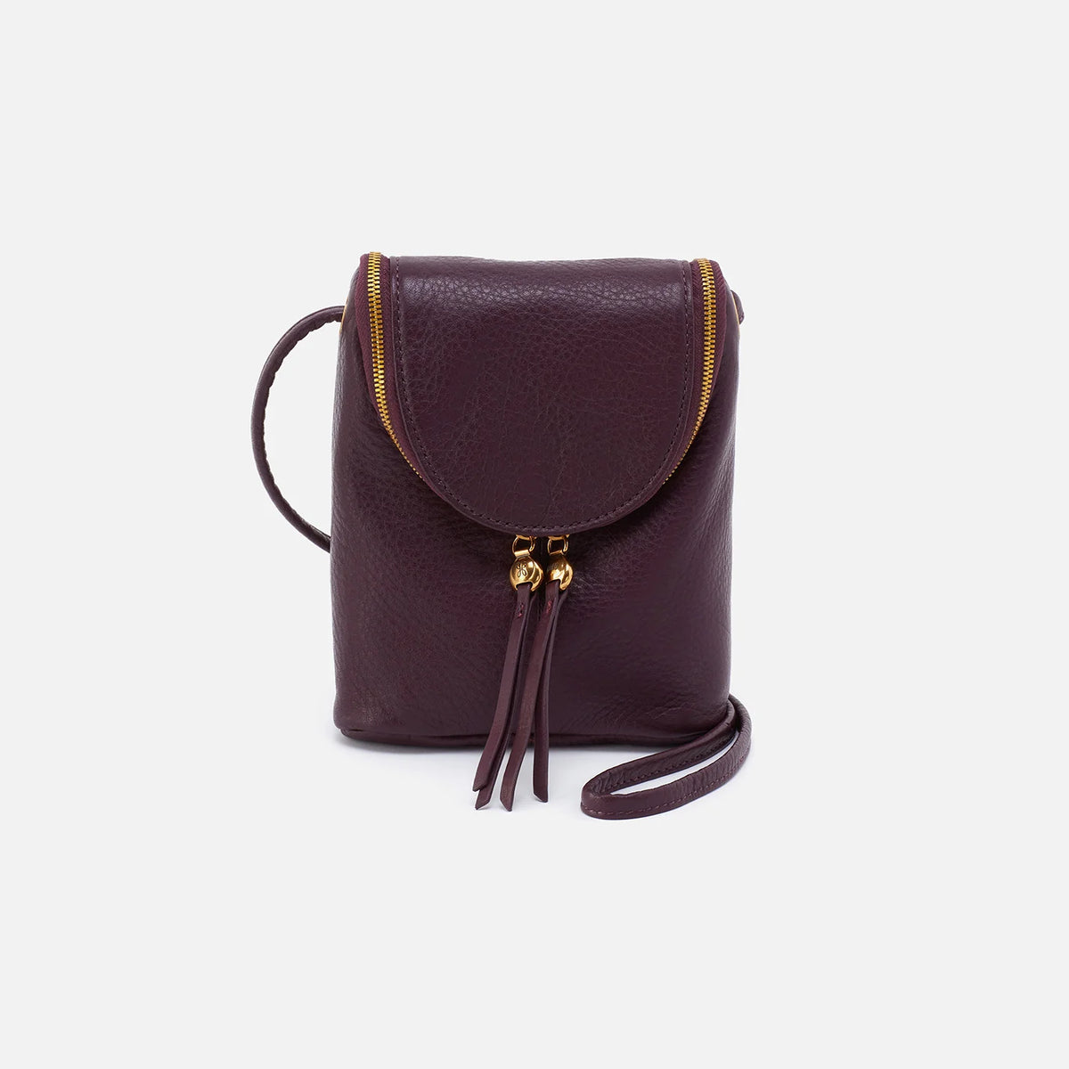 Fern Crossbody Ruby Wine in Pebbled Leather - Zinnias Gift Boutique