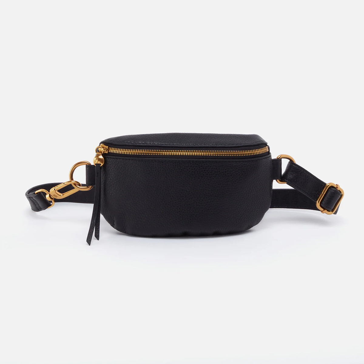 Fern Belt Bag Black in Pebbled Leather - Zinnias Gift Boutique