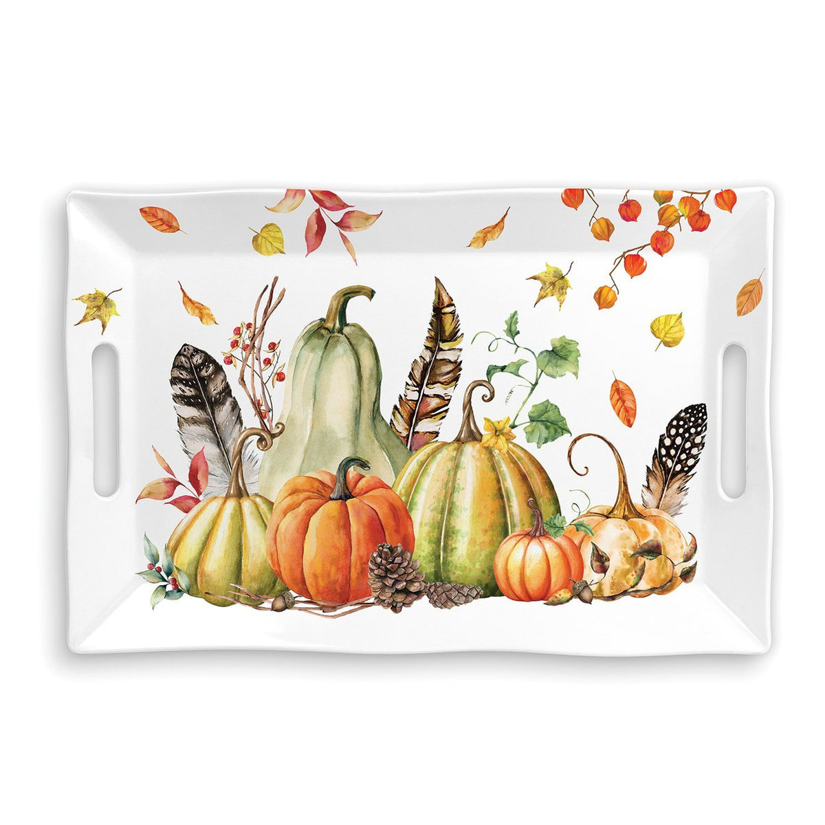 Sweet Pumpkin Melamine Serveware Large Tray - Zinnias Gift Boutique