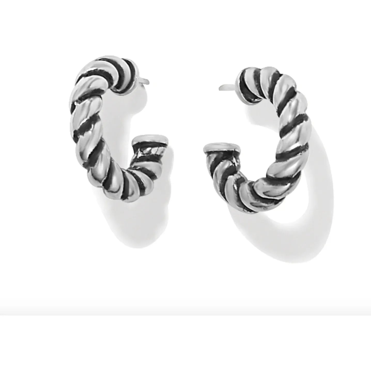 Interlok Twist Small Post Hoop Earrings - Zinnias Gift Boutique