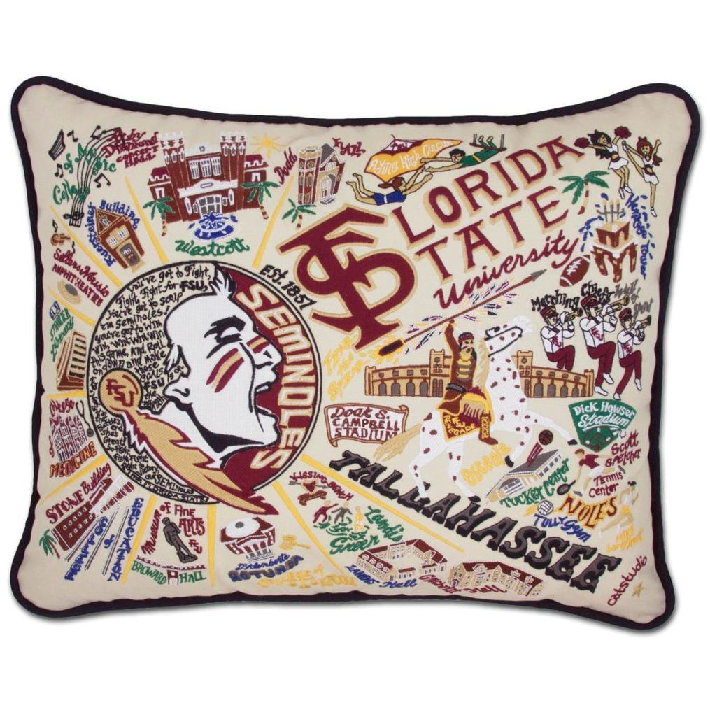 Handcrafted Collegiate Pillow - Zinnias Gift Boutique