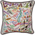 Hand-embroidered Geography Pillow