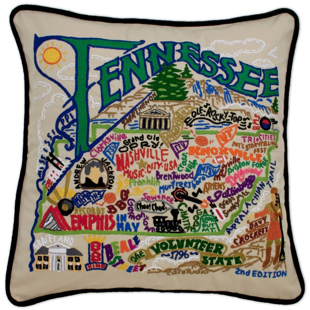 Geography Pillow - Zinnias Gift Boutique