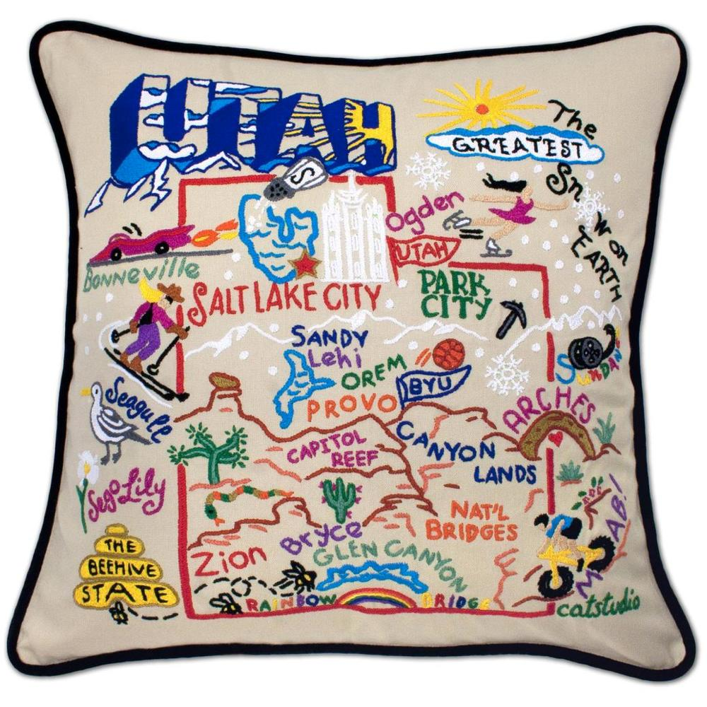 Geography Pillow - Zinnias Gift Boutique