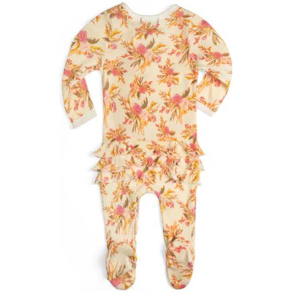 Pink Floral Organic Romper - Zinnias Gift Boutique