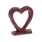 Heart Cast Iron Place Card Holder - Red - Zinnias Gift Boutique