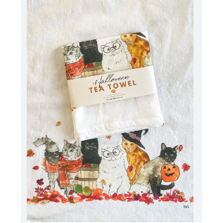 Halloween Cats Kitchen Towel - Zinnias Gift Boutique