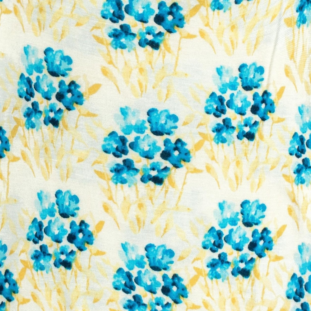 Bamboo Three-Layer Kerchief Bib Sky Floral - Zinnias Gift Boutique