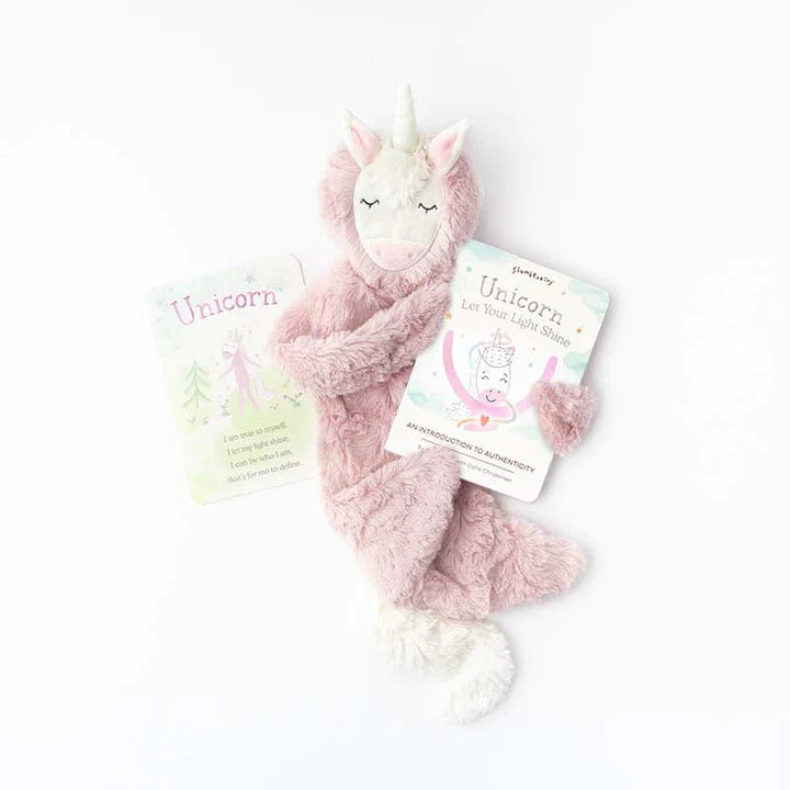 Unicorn, Let Your Light Shine: An Introduction to Authenticity (Snuggler &amp; Book) - Zinnias Gift Boutique