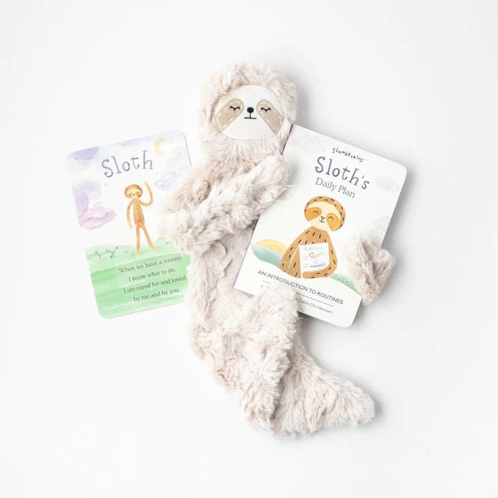 Sloth&#39;s Daily Plan: An Introduction to Routines (Snuggler &amp; Book) - Zinnias Gift Boutique