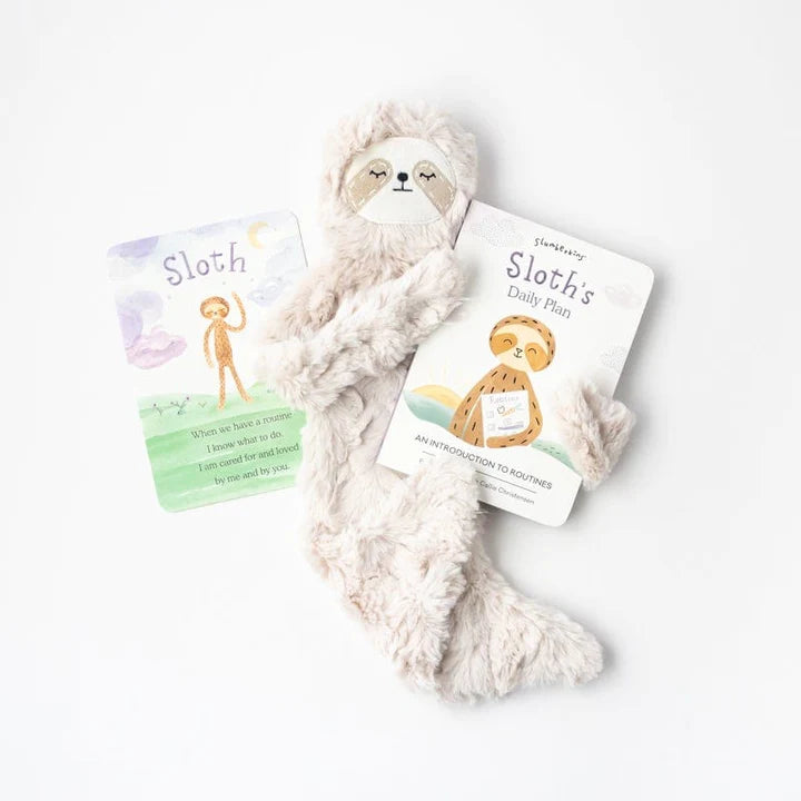 Sloth's Daily Plan: An Introduction to Routines (Snuggler & Book) - Zinnias Gift Boutique