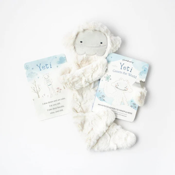 Yeti Greets The World: An Introduction to Mindfulness (Snuggler &amp; Book) - Zinnias Gift Boutique