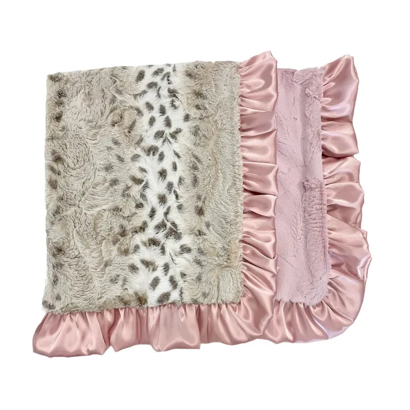 Snowcat Dusty Pink Blanket - Zinnias Gift Boutique