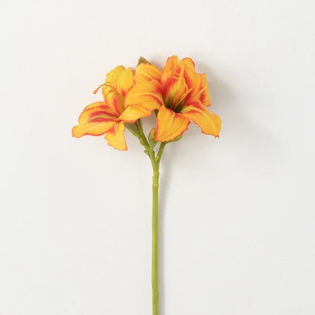Apricot Day Lily Flower Stem 25&quot;H Orange - Zinnias Gift Boutique