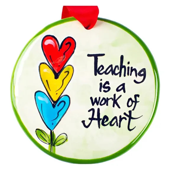 Hand‑Painted Ceramic Ornament - Zinnias Gift Boutique