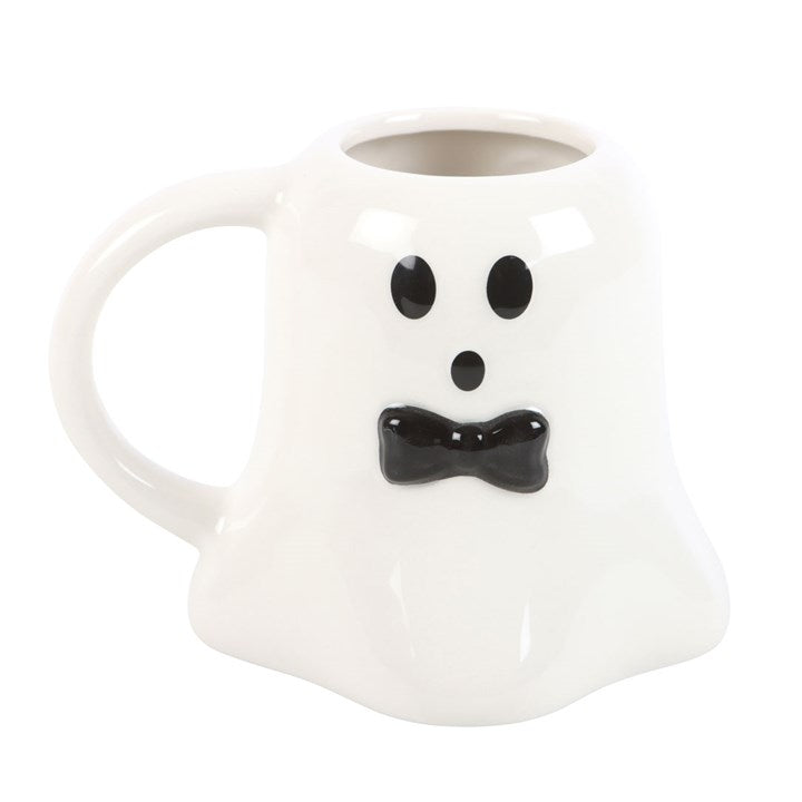 Ghost Shaped  Mug with Bow Tie - Zinnias Gift Boutique