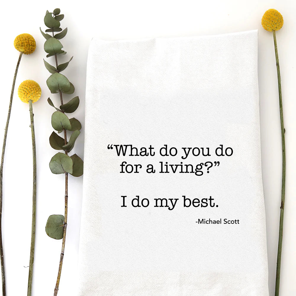 Do My Best Tea Towel - Zinnias Gift Boutique