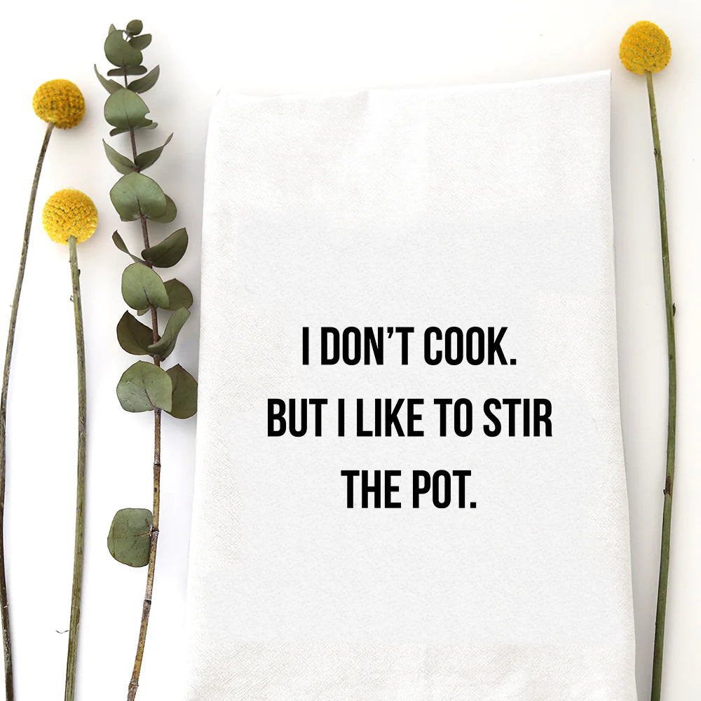 Stir The Pot Tea Towel - Zinnias Gift Boutique