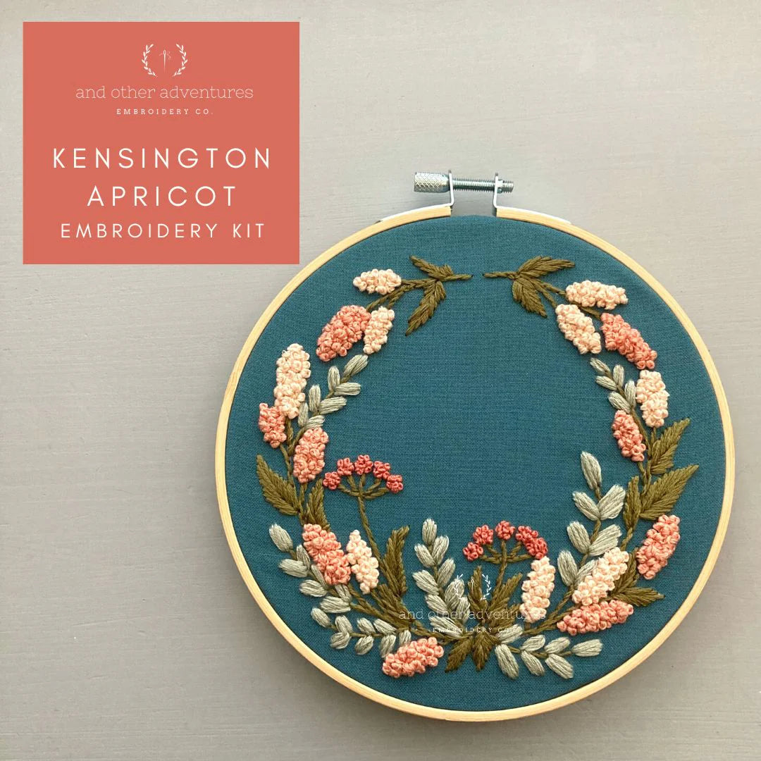 Embroidery Kit - Kensington Apricot - Zinnias Gift Boutique