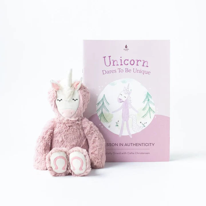 Unicorn Dares to be Unique: A Lesson in Authenticity (Kin &amp; Book) - Zinnias Gift Boutique