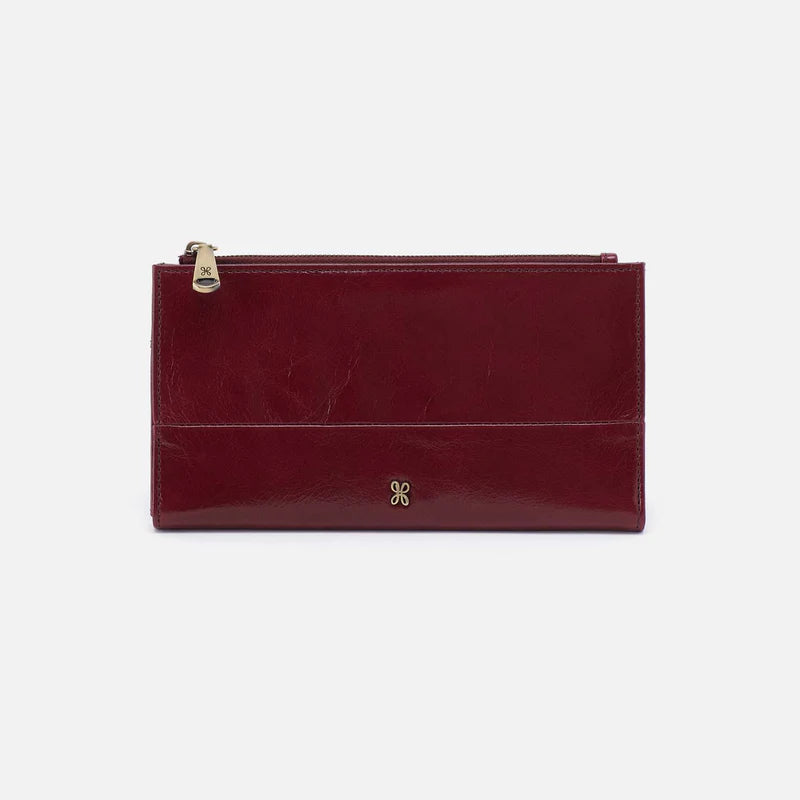 Jill Large Trifold Continental Wallet Saddleberry - Zinnias Gift Boutique