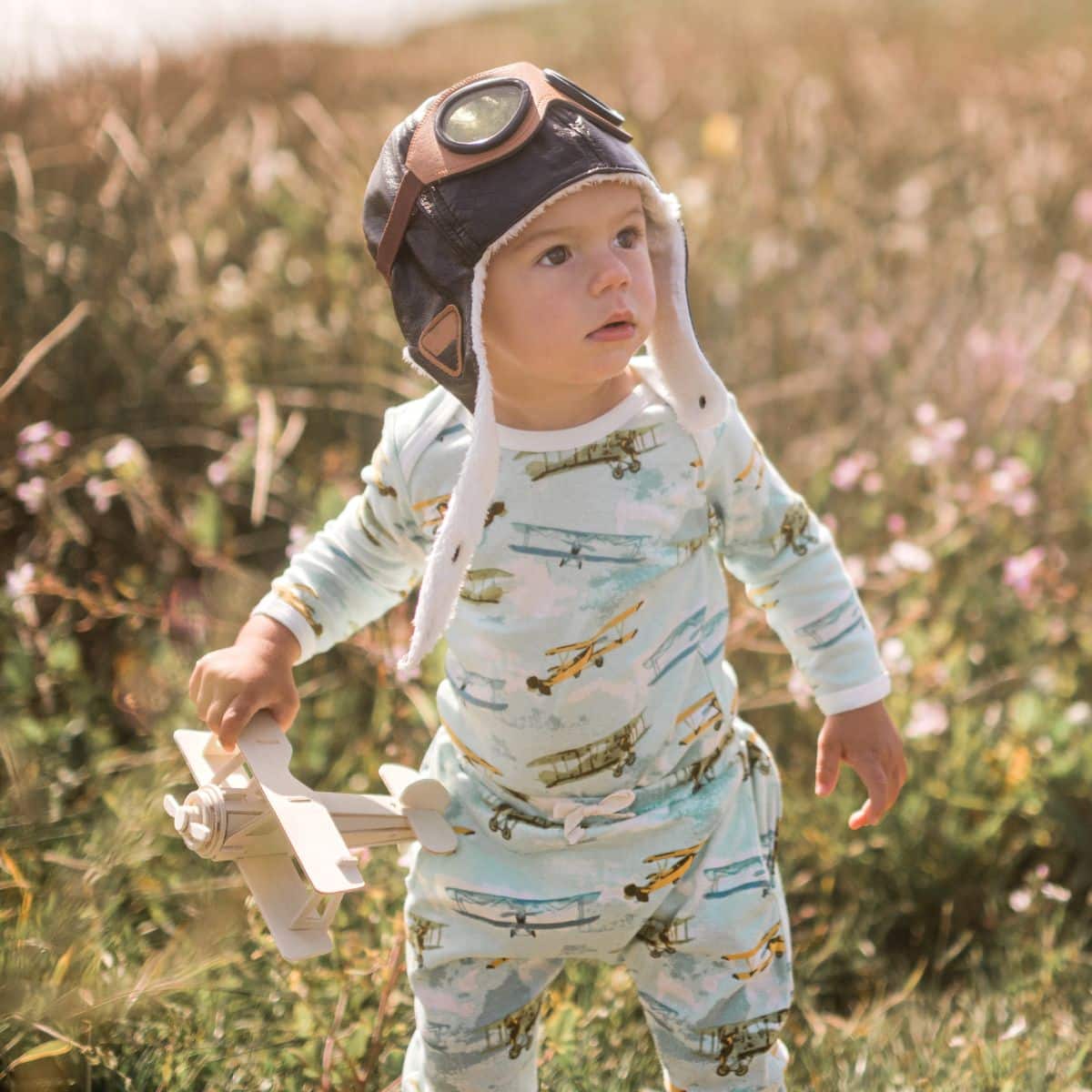 Organic One Piece Floral Bicycle - Zinnias Gift Boutique