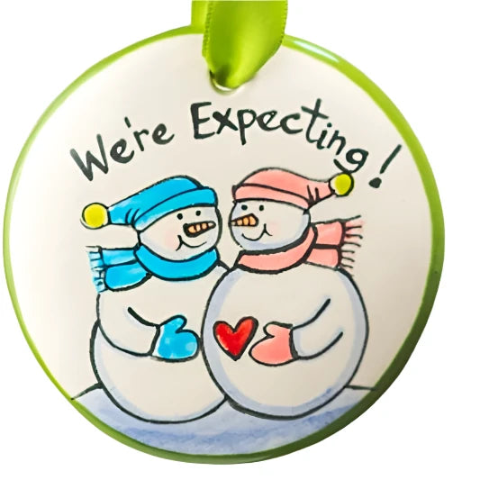 Hand‑Painted Ceramic Ornament - Zinnias Gift Boutique