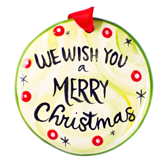 Hand‑Painted Ceramic Ornament - Zinnias Gift Boutique