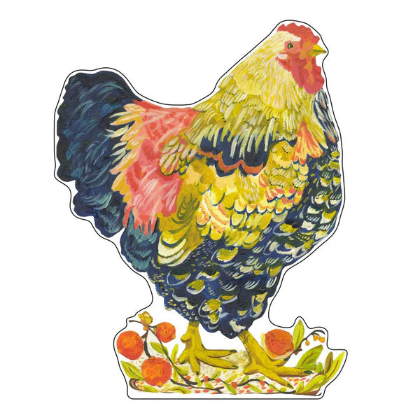 Wyandotte with Oranges Acrylic Cutout Shelfie 0.75 inch - Zinnias Gift Boutique