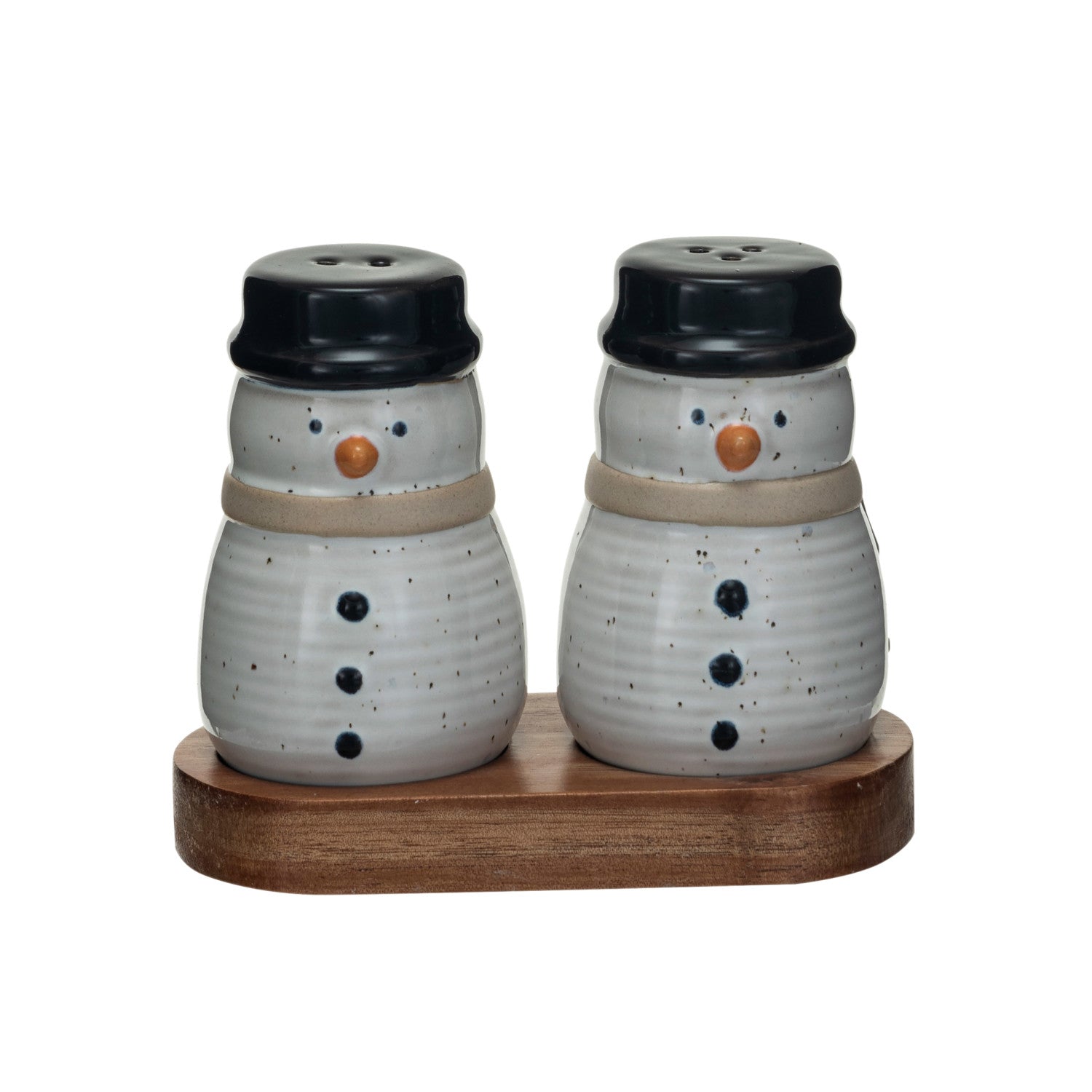 Snowmen S&P Shaker w/Tray - Zinnias Gift Boutique