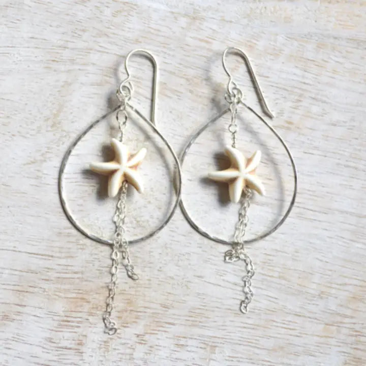 Magnesite Starfish Earrings - Zinnias Gift Boutique