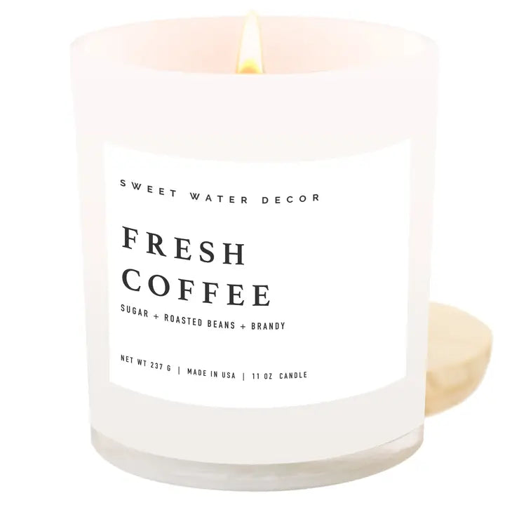 Fresh Coffee 11 oz Soy Candle - Zinnias Gift Boutique