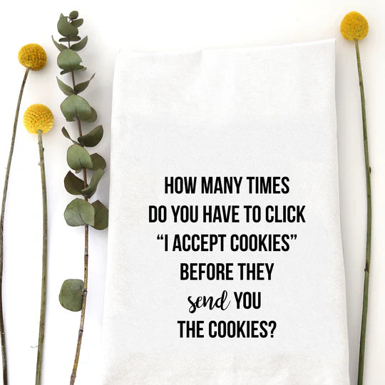 Accept Cookies Tea Towel