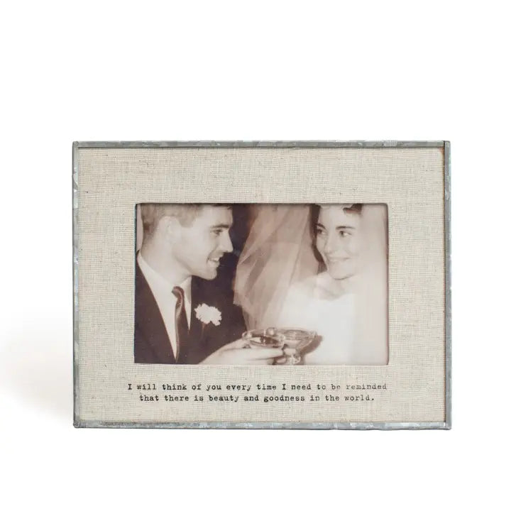 Linen Photo Frame - Zinnias Gift Boutique