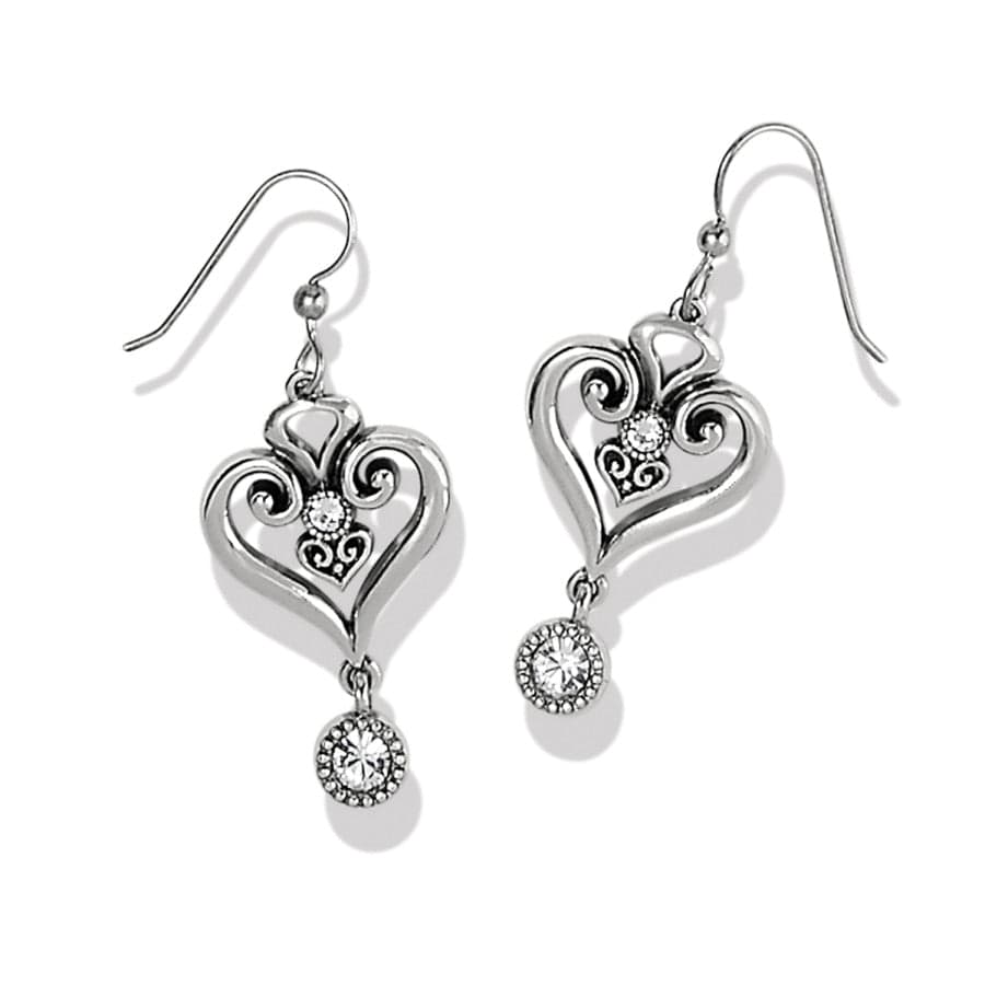 Alcazar Heart Glint Crystal French wire  Earrings - Zinnias Gift Boutique