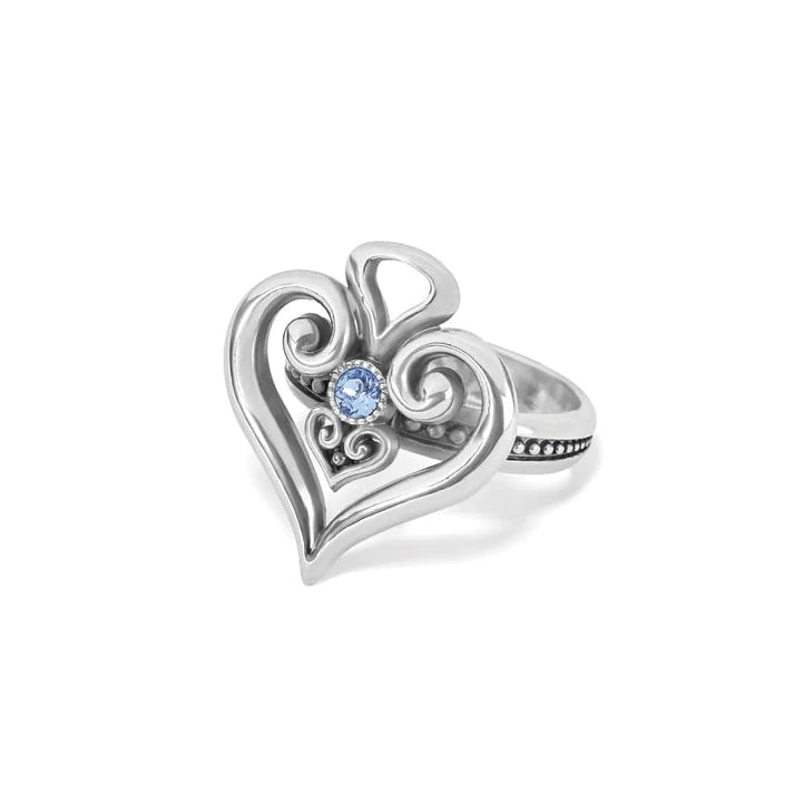 Alcazar Heart Glint Ring - Zinnias Gift Boutique