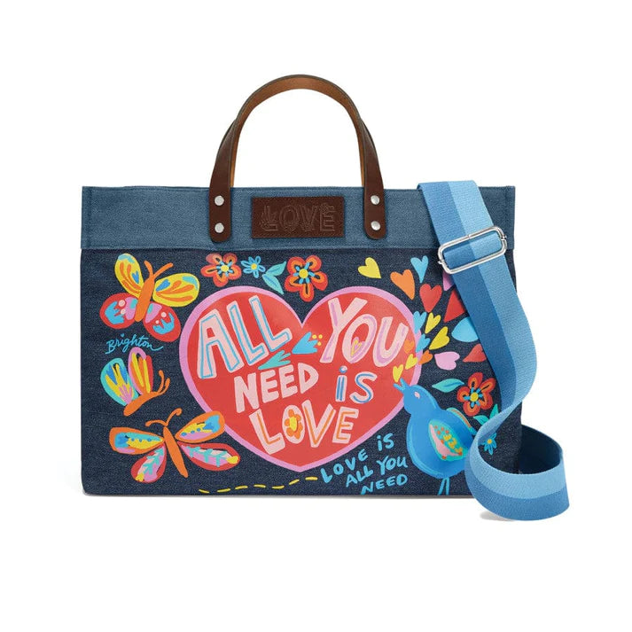 All you need is love Tote Zinnias Gift Boutique