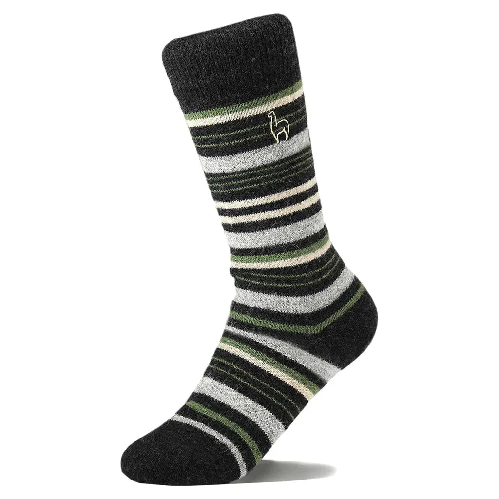 Socks - Stripe - Moss - Zinnias Gift Boutique