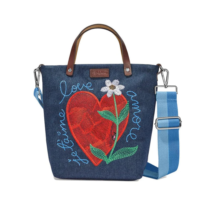 Amoreheart Embroidered Medium Messenger Bag - Zinnias Gift Boutique