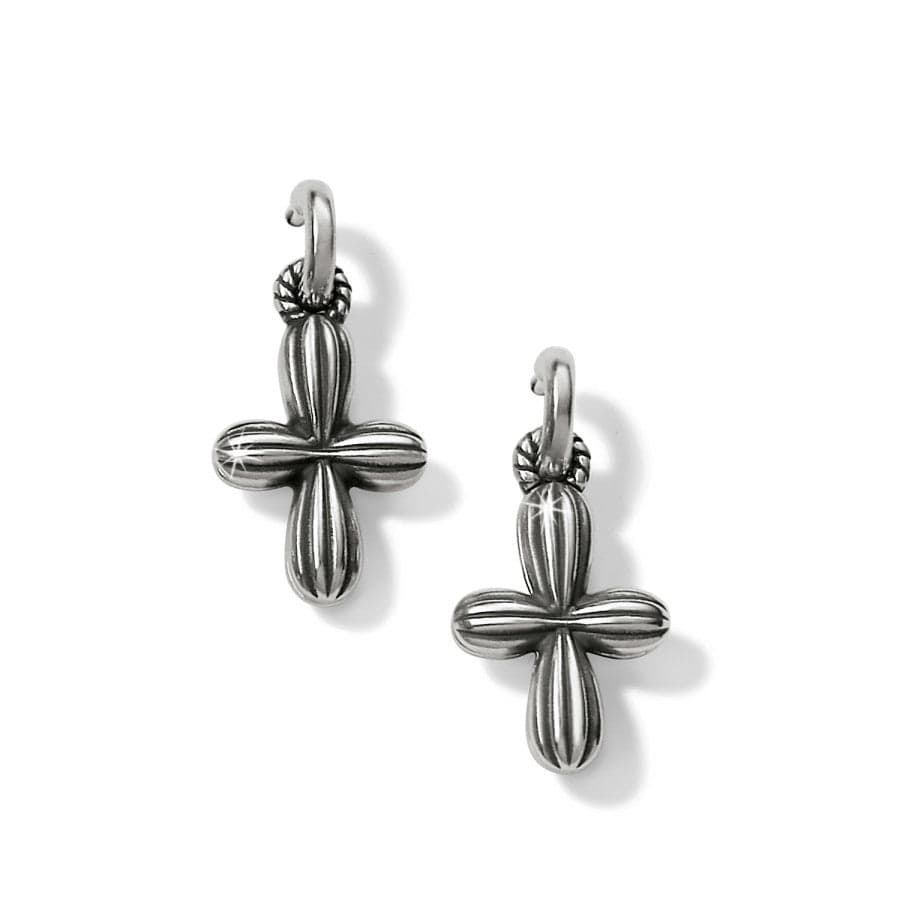 Amphora Cross Post Hoop Earrings - Zinnias Gift Boutique