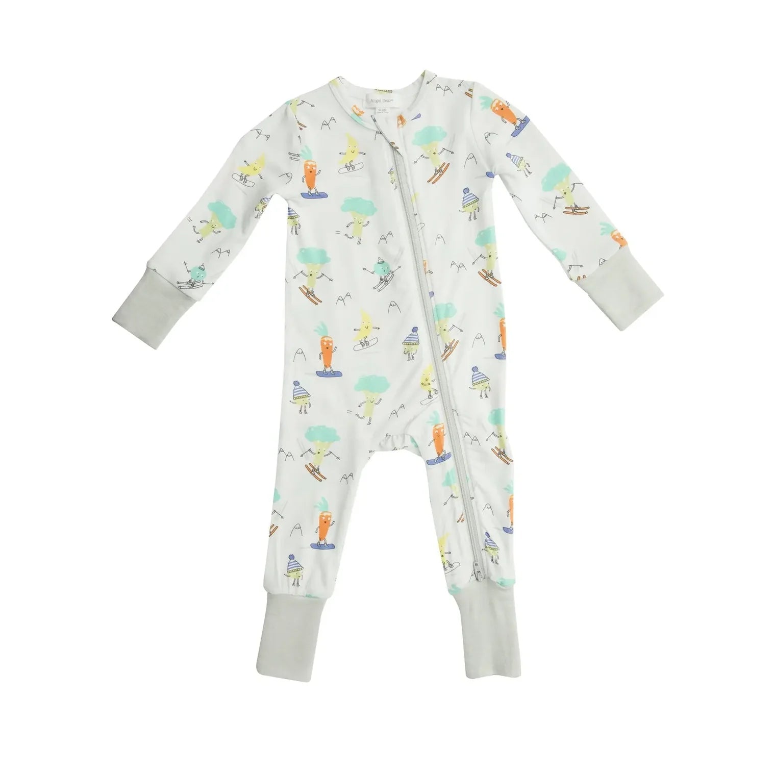 Romper 2 way zipper veggie snow - Zinnias Gift Boutique