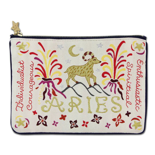 Aries Astrology Zip Pouch - Zinnias Gift Boutique