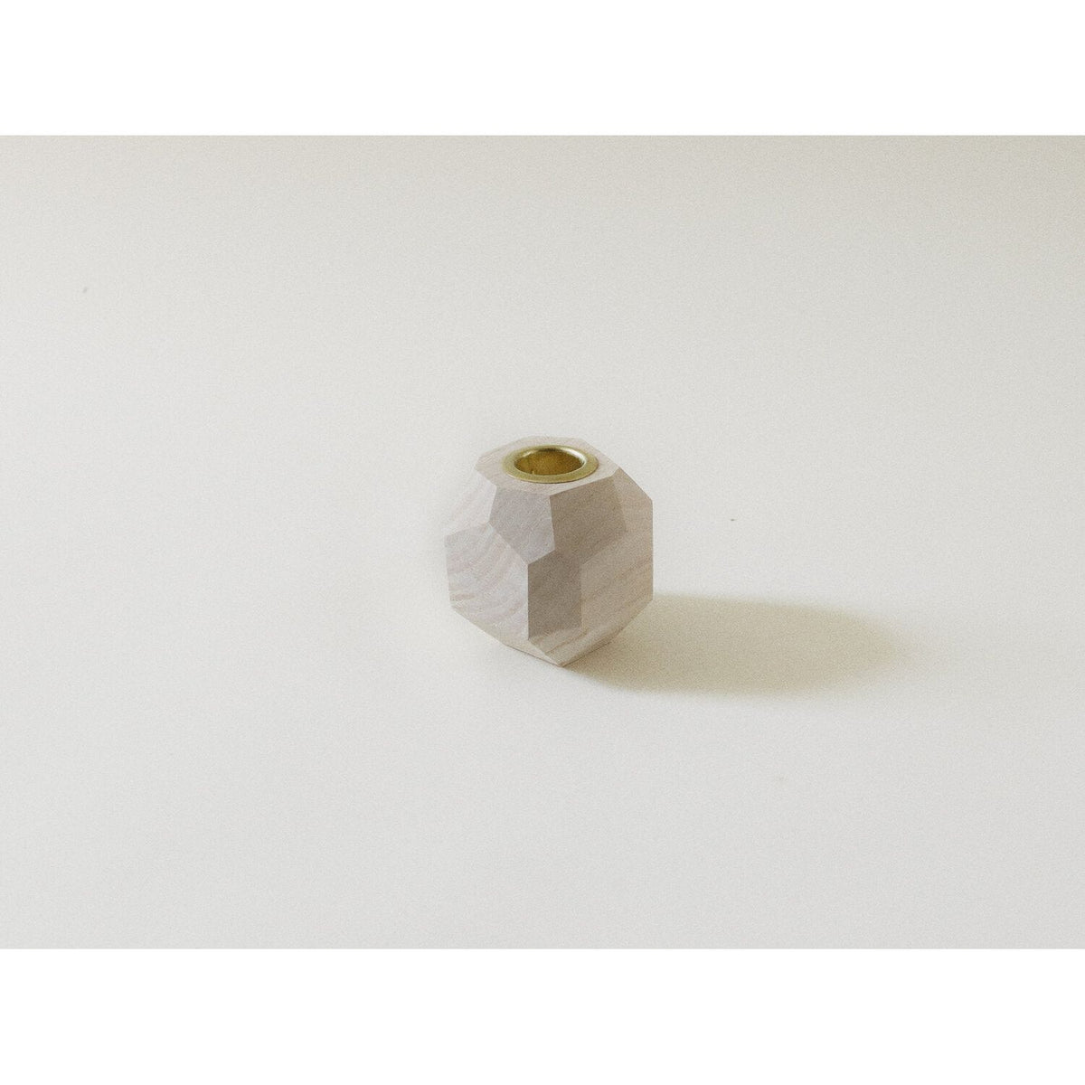 Candlestick Holder - Ugo | Small Round - White - Zinnias Gift Boutique
