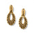 Athena Scalloped Post Drop Earrings Gold - Zinnias Gift Boutique