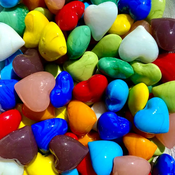 Glass Pocket Hearts - Zinnias Gift Boutique