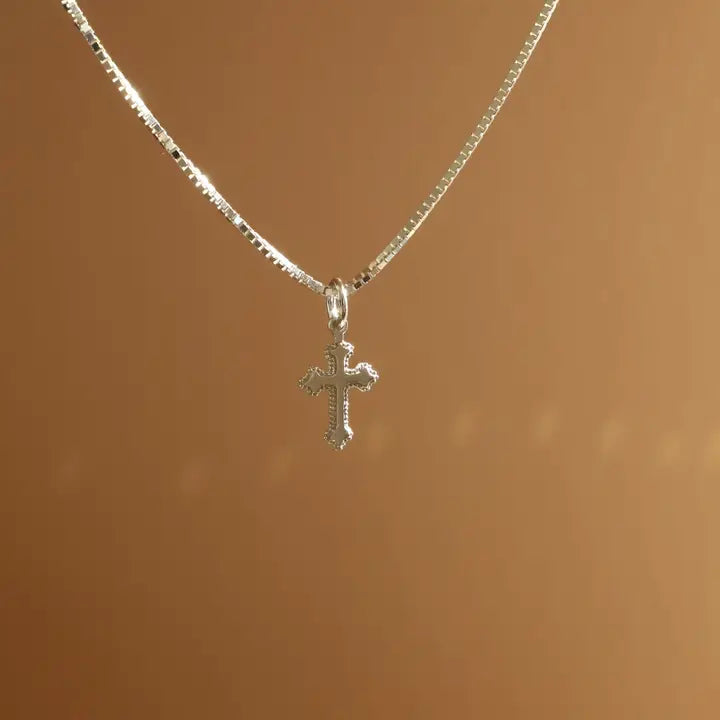 Heirloom Dotted Cross Necklace - Zinnias Gift Boutique